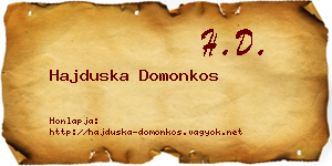 Hajduska Domonkos névjegykártya